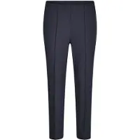 Goldner Stretch-Hose "Kurzgröße Elegante 7/8-Hose mit Biesen" kleiner Schlitz am Beinabschluß