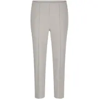 Goldner Stretch-Hose "Kurzgröße Elegante 7/8-Hose mit Biesen" kleiner Schlitz am Beinabschluß