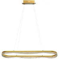 Milagro Lighting LED-Hängeleuchte Preciosa, gold, Metall, Länge 120 cm