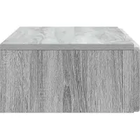 vidaXL Wandmontierter Beistelltisch Graues Sonoma 87,5 x 34,5 x 17 cm
