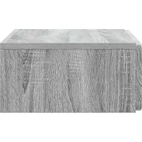 vidaXL Wandmontierter Beistelltisch Graues Sonoma 59 x 34,5 x 17 cm