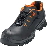 Uvex 2 MACSOLE Sicherheitsschuh S3L Halbschuh Leder Größe 39 Weite 11 schwarz/orange 39 - 6522239 - schwarz/orange