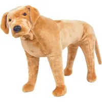 VD Home Furnishing Plüschtier Hund Labrador Stehend Plüsch Hellbraun XXL