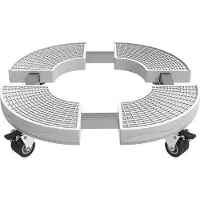 Unyqoos Gartengerät, verstelbare Rolplank (38-50 cm), robuste Pflanzwagen (Taglast 200 kg), Rollpflanzstander mit Bremsen, weiß