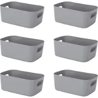 OEM Graue Kunststoff-Opbergemänsen, 6-teilig, rechteckig, stabil