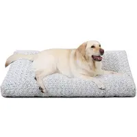 OEM XL-Größe, waschbares, lichtgrißes, großes, weiches Hundekissen, Hundemat für große und mittelgroße Hunde, Antislip-Boden, Hundematratze, Hundebed, Hausdierbett