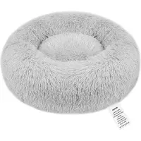 OEM Luxus Rundes Plüsch-Hundebett Kissen mit erhöhtem Rand, rutschfest, wasserdicht, 3 cm Plüschhöhe
