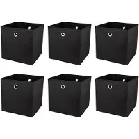 OEM Faltbare Aufbewahrungsboxen 30cm schwarz 6er Set