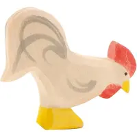 Ostheimer biologische Holz-Spielfigur für Kleinkinder, Farbe Weiß, ca. 5 cm Höhe