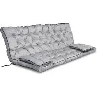 AIO Factory Gartenmöbelset, hohe Seite mit Paspelierung, 180 x 60 x 50 cm, grau
