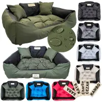 AIO Factory Hundebett KINGDOG 130x105 cm personalisierbar wasserdicht grün
