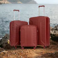 STILVORA Kofferset 3-teilig 20/24/28 Zoll mit Zahlenschloss und Schutzfüßen, Reisekoffer-Set mit Seitengriffen und Haken,Gepäckset robust für Reisen