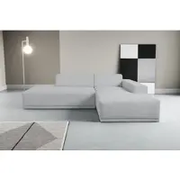 Werk2 Ecksofa "Apollo puristisches Design, Japandi Design, Cord, viel Platz, bequem", grau (hellgrau), B:264cm H:70cm T:188cm, 100% Polyester, Sofas, Ecksofa, Waffelcord, L-Form