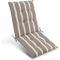 Beautissu Sun-NL Niedriglehner Auflage, 100x50x8cm, Beige-weiß gestreift