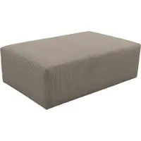 Werk2 Polsterhocker "Zeus-XL Polsterhocker modern und bequem", greige, B:120cm H:41cm T:80cm, 90% Polyester, 10% Nylon, Hocker, Polsterhocker, Curvy Trend Hocker mit urbaner Optik