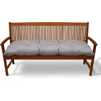 Beautissu Flair BK Bankauflage, 180x50x10cm, Hellgrau, Gartenbank Kissen