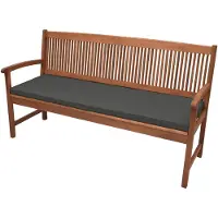 Beautissu Base BK, 120x48x5cm, Anthrazit, Gartenbank Kissen, Outdoor