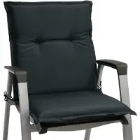 Beautissu Base NL Niedriglehner Auflage, 100x50x6cm, Anthrazit, Outdoor