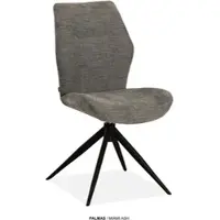 Omg Design Esszimmerstuhl "Palmas", ash, schwarz, ash, B:49cm H:91,5cm T:63,5cm, Polyester, Stühle, Esszimmerstuhl, Drehstuhl mit auto-return, Moderner Bezug
