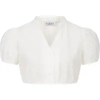 Nübler Dirndlbluse NÜBLER "Dirndlbluse kurzarm Valentina", Damen, Gr. 34, beige (creme), Obermaterial: 100% Baumwolle CO., Blusen Dirndlbluse