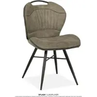 Omg Design Esszimmerstuhl "Splash", braun (liver, schwarz, liver), B:54cm H:87cm T:62cm, Polyester, Stühle, Esszimmerstuhl, Esszimmerstuhl, pflegeleichter Bezug, mit Handgriff