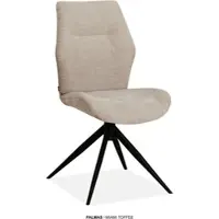 Omg Design Esszimmerstuhl "Palmas", beige (toffee, schwarz, toffee), B:49cm H:91,5cm T:63,5cm, Polyester, Stühle, Esszimmerstuhl, Drehstuhl mit auto-return, Moderner Bezug