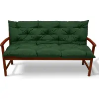 Beautissu Flair BR, 180x50x10cm, Dunkelgrün, Gartenbank Kissen, Outdoor