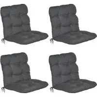 Beautissu Flair NL Niedriglehner Auflage, 100x50x8cm, Anthrazit, 4er Set