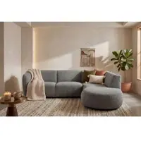 Home affaire Ecksofa "OSTRUP Rundsofa, L-Form, Naturtöne, Boucle", graphite, B:273cm H:73cm T:250cm, 100% Polyester, Sofas, Ecksofa, Breite 273 cm, organische Form mit sanften Rundungen