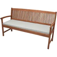 Beautissu Base BK Bankauflage, 150x48x5cm, Hellgrau, Gartenbank Kissen, Outdoor