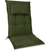 Beautissu HighLux HL, 120x50x7cm, Dunkelgrün, Gartenstuhlauflage, Outdoor