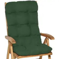 Beautissu Flair HL, 120x50x8cm, Dunkelgrün, Gartenstuhlauflage, Outdoor