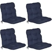 Beautissu Flair NL Niedriglehner Auflage, 100x50x8cm, Dunkelblau, 4er Set