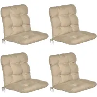 Beautissu Flair NL Niedriglehner Auflage, 100x50x8cm, Natur, 4er Set, Outdoor