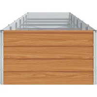 vidaXL Hochbeet Hellbraun 480 x 80 x 45 cm Verzinkter Stahl