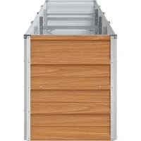 vidaXL Hochbeet Hellbraun 320 x 40 x 45 cm Verzinkter Stahl