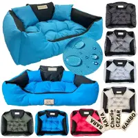 AIO Factory Hundebett KINGDOG 55x45 cm personalisiert wasserdicht blau
