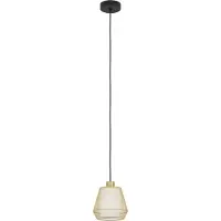 Eglo Hängeleuchte Ciudadela, Ø 18 cm, schwarz/messing, Stahl
