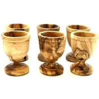 Olivenholz-Erleben Eierbecher "KLASSIK gedrechselt aus edlem Olivenholz", braun, Massivholz, Eierbecher, Eierbecher, Handarbeit, Angenehme Haptik, Lebensmittelecht & unbehandelt