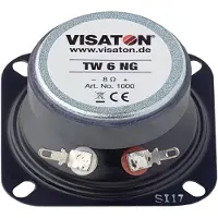 Visaton VS-TW6NG/8, Kabelgebunden, 60 W, 1000 - 30000 Hz, 8 Ohm, Schwarz