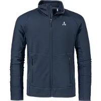 Schöffel Fleecejacke SCHÖFFEL "Fleece Jk Style Cascata MNS", Herren, Gr. 48, blau (8820, blau), Oberstoff: 94% Polyester, 6% Elasthan, regular fit, hoch geschlossener Ausschnitt, Jacken Fleecejacke