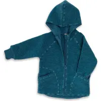 Engel - Baby-Jacke mit Kapuze und Reißverschluß - Wolljacke Gr 98/104 blau