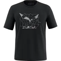 Salewa - Eagle Geometric T-Shirt - Funktionsshirt Gr 52 schwarz