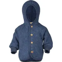 Engel - Kinder Kapuzenjacke mit Holzknöpfen - Wolljacke Gr 98/104 blau