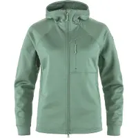 Fjällräven - Fleece für Wanderungen - Abisko Grid Fleece Hoodie W Patina Green für Damen - Größe XS - Grün