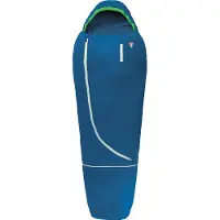 Grüezi Bag - Biopod Wolle Kids World Traveller - Kinderschlafsack Gr bis 170 cm Körpergröße - 140-190 x 65 x 45 cm blau