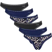 Sloggi String "String GO Crush String C6P 6er Pack", Damen, Gr. S, blau, Obermaterial: 95% Baumwolle CO. 5% Elasthan EL., Unterhosen String