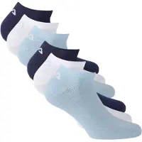 FILA Unisex Sneaker Socken, 6er Pack - Invisible, kurze Socken, Logo (2x 3 Paar)