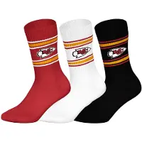 NFL Unisex Socken, 3er Pack - Teams, 3Pack Crew Socks, Football, Logo, Baumwollmischung