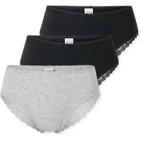 Schiesser Damen Brazilian-Slips, 3er Pack - 3Pack Brazilian, Stretch Cotton, uni